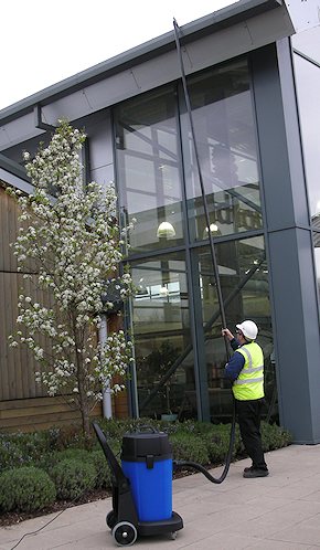 Vacuum cleaning gutters for commercial customers in Sevenoaks and Otford